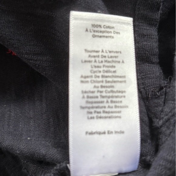 Women's Navy and Red Embroidered Top - Picture 10 of 10